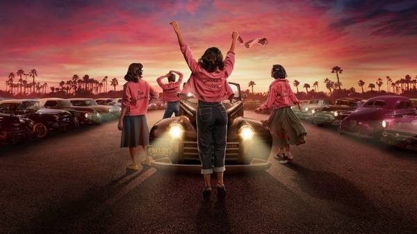 Постер сериала «Бриолин: Взлёт розовых леди»