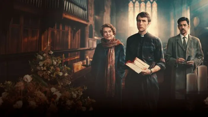 Постер сериала «Убийство перед вечерней»