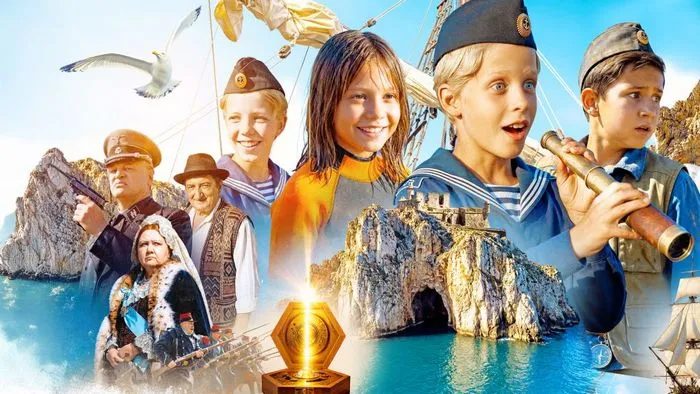 Постер сериала «Три друга, клад и матрос Кошка»